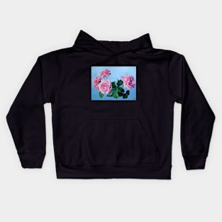 Pink roses oil painting Kids Hoodie